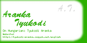 aranka tyukodi business card